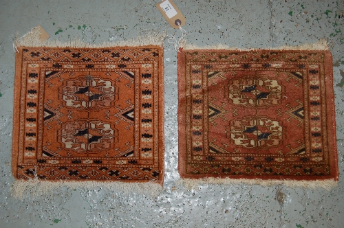 Pair of Indo Persian Turkoman style mats