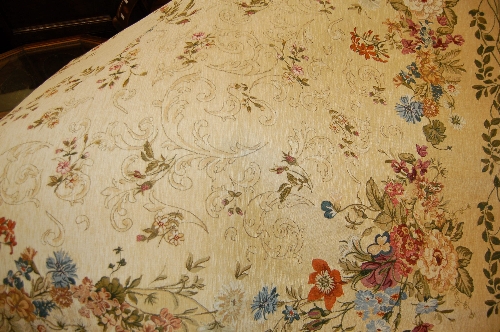 Aubusson style needlepoint rug or wall hanging on beige ground, 2.85m x 2m