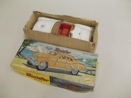 Minister Deluxe boxed tin plate model car