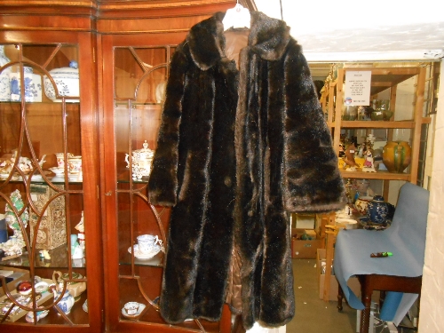 Ladies three quarter length fur coat