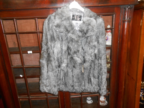 Ladies half length grey fur jacket and another