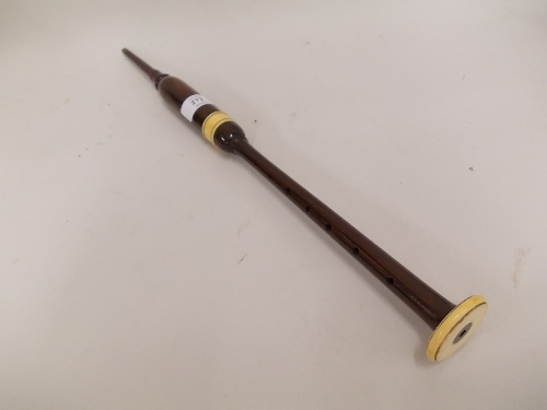 Rosewood and ivory mounted Practice Chanter by Henderson of Glasgow