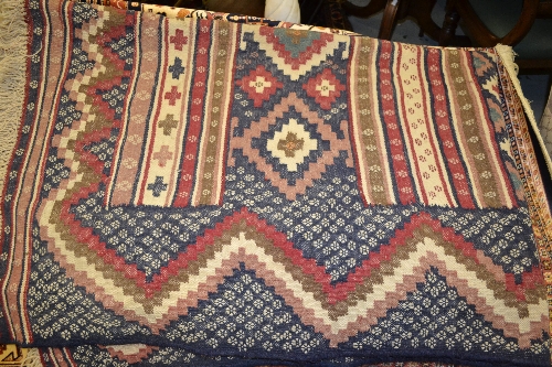 Kelim rug with geometric design (a/f)