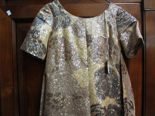 Gina Fratini, gold brocade long evening gown