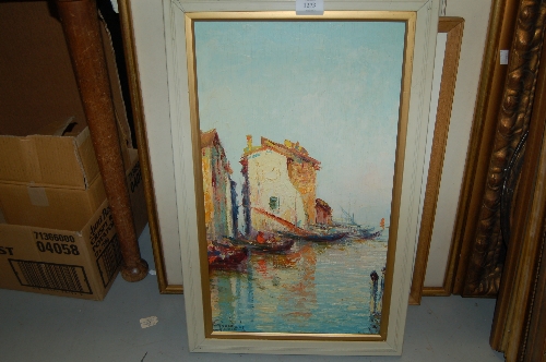 Italo Giordani, pair of 20th Century oil on board, Italian coastal scenes with fishing vessels,