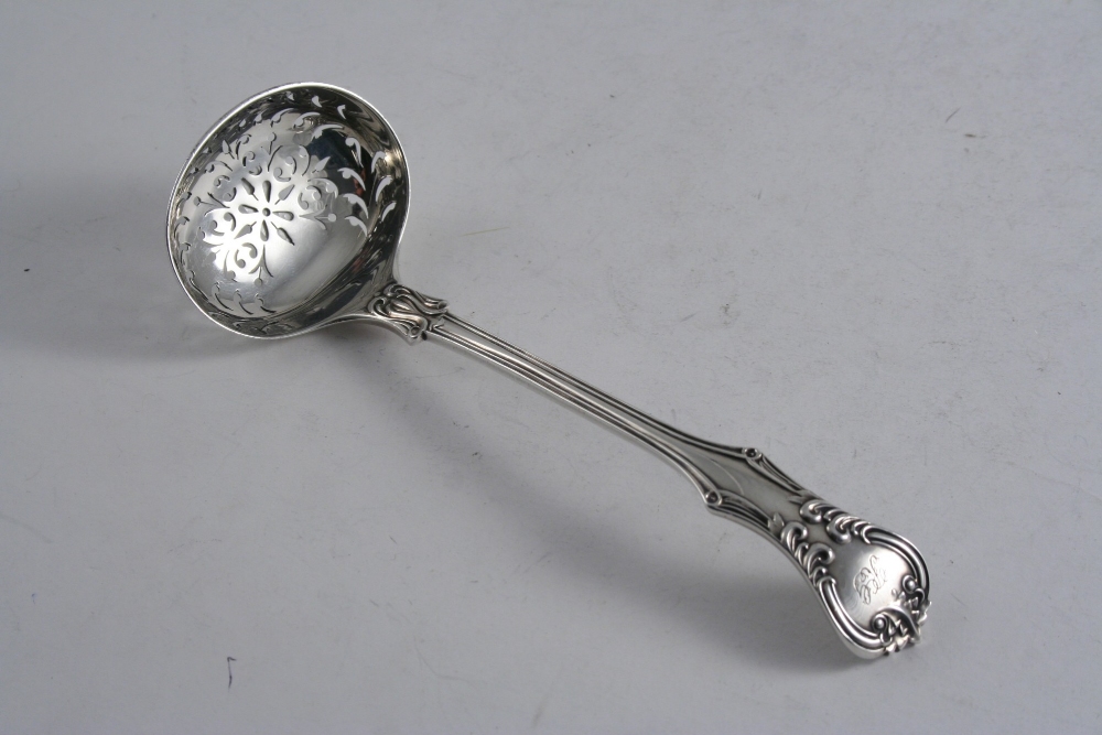 AN EARLY VICTORIAN SUGAR SIFTER LADLE Victoria pattern, initialled "RG", probably by J. Wintle,