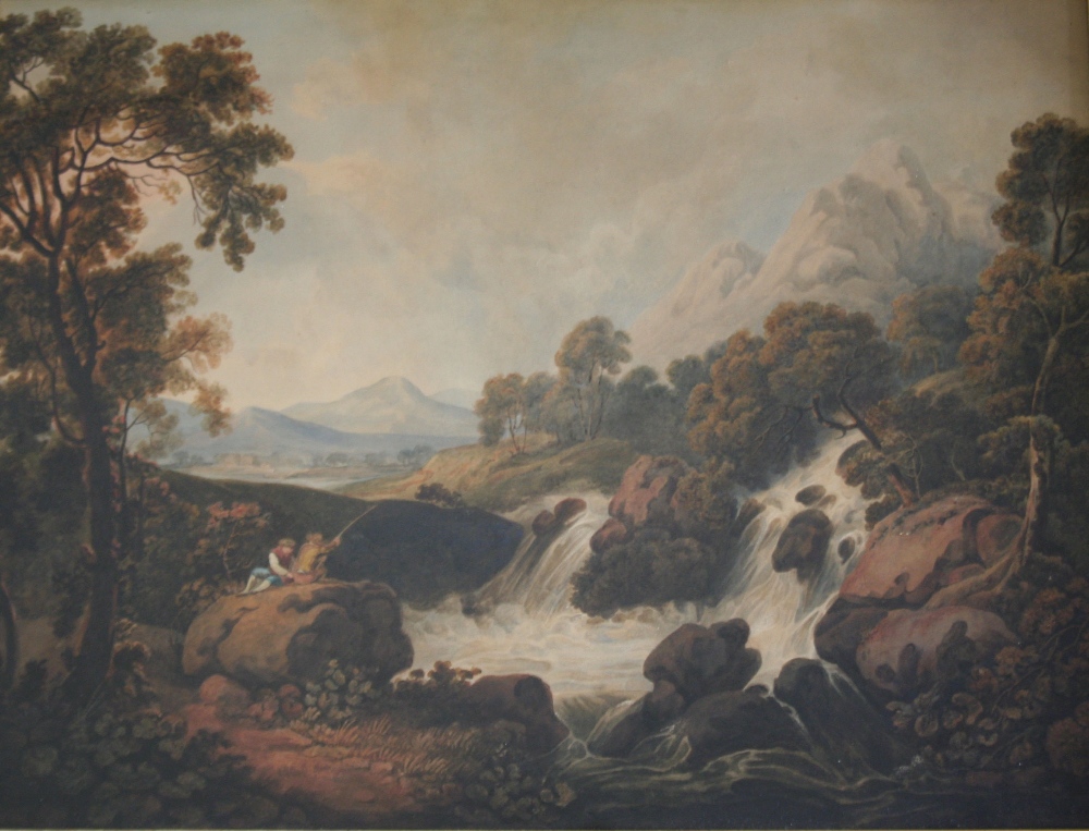 CIRCLE OF WILLIAM HAVELL (1782-1857) MOUNTAIN TORRENTS Watercolours 41 x 54cm. Provenance: London,