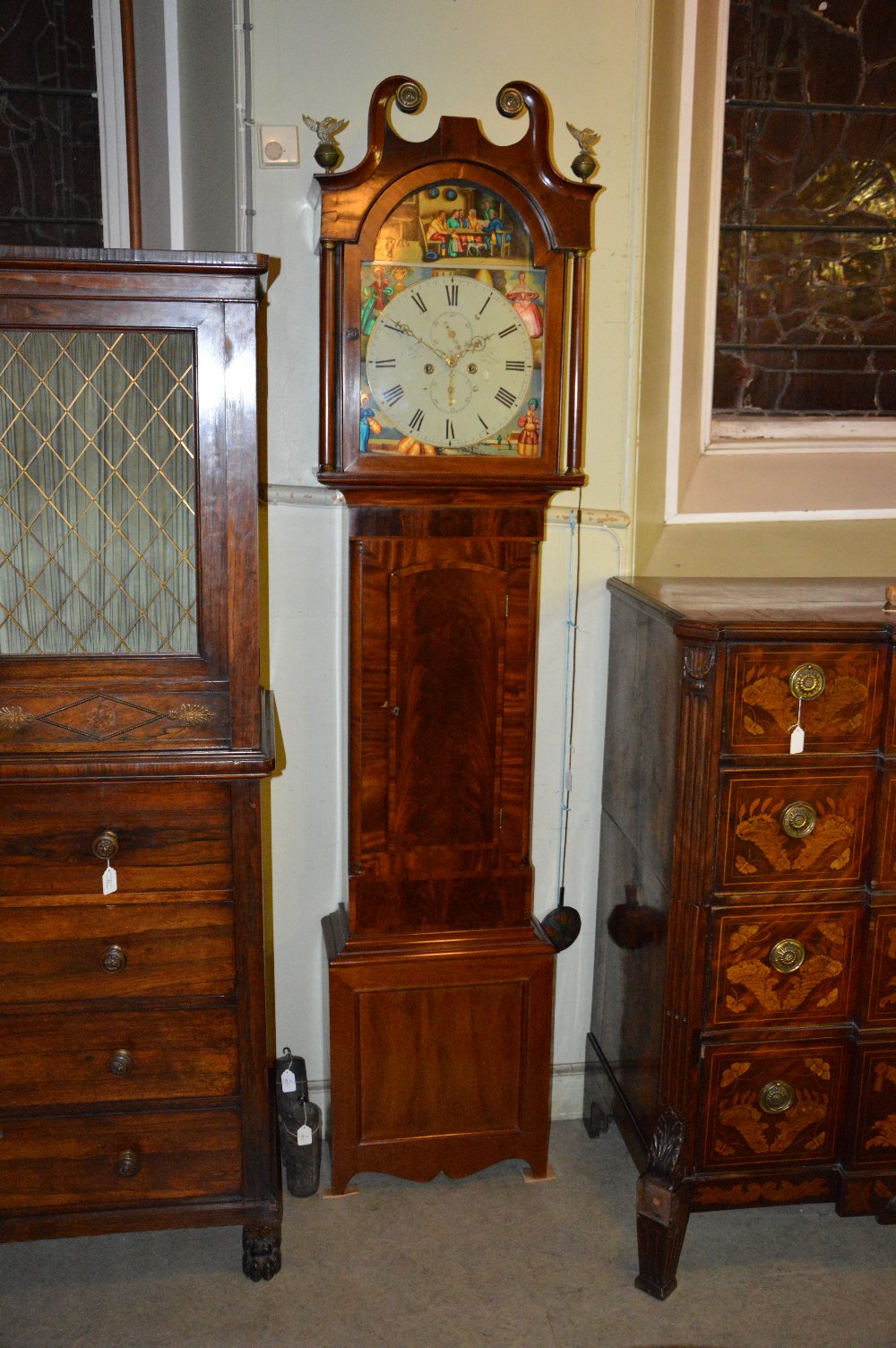 A Victorian mahogany longcase clock, H. ANDERSON, KINCARDINE, the enamel dial with Roman numerals