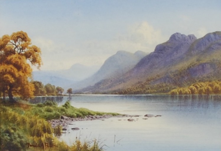 Donald A. Paton (Late 19th/ early 20th century) Early Autumn (Loch Tay) watercolour, signed lower