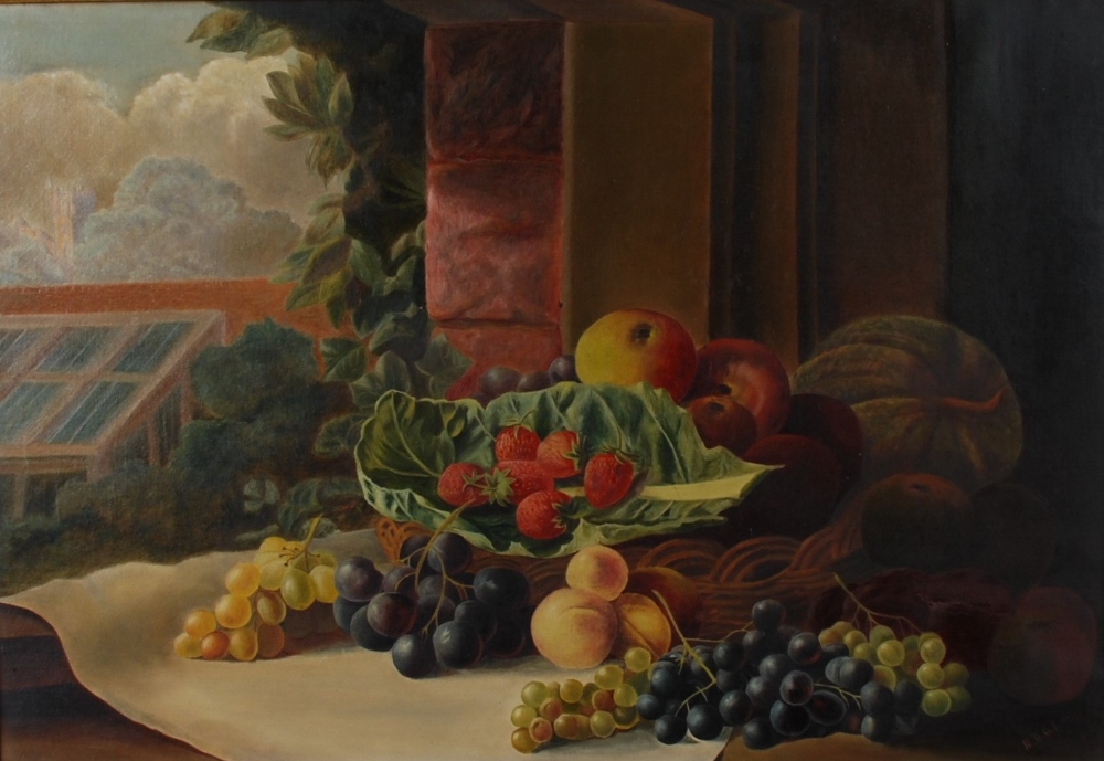 H. D. Adam (early 20th century) Still life with fruit oil on canvas, signed lower right 45cm x 66cm