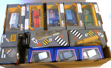 A collection of Corgi Classics diecast models, mostly delivery vehicles and others, each boxed,