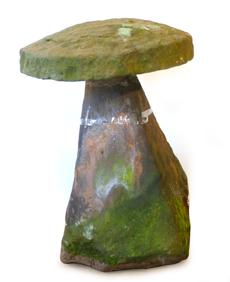 A 19th century Warwickshire staddle stone, 80cm x 54cm CONDITION REPORT: Wear commensurate with age