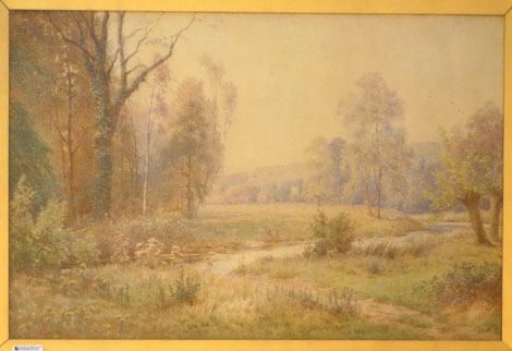 Dean Haigh
'On the Chelmer'
Signed
Watercolour 34x52cm CONDITION REPORT: Slightly faded, no foxing