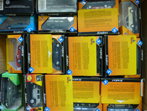 A collection of Solido diecast models, each boxed, approximately 50