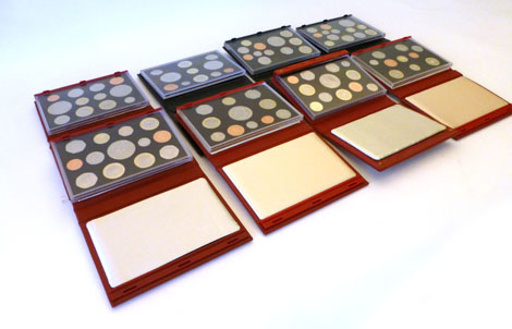 Eight cased Royal Mint proof coin sets, 2003 - 2010 (8)