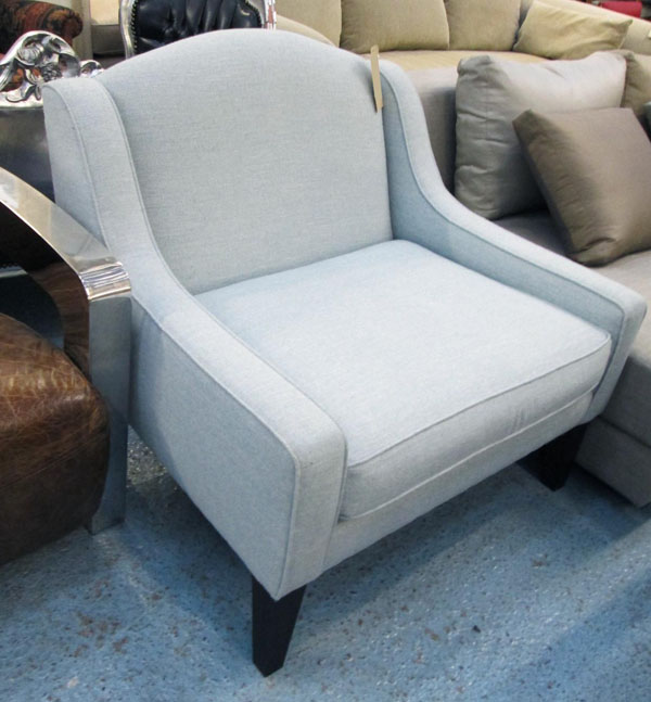 ARMCHAIR, in baby blue Herringbone fabric, 81cm x 85cm x 82cm H.