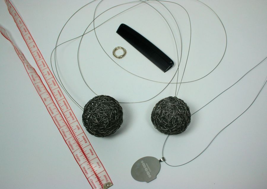 LIN CHEUNG - `Friend or Foe Tapemeasure` neckpiece transparent pvc modelled as a tapemeasure listing