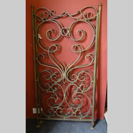 A pair of decorative iron room dividers, 80cm wide