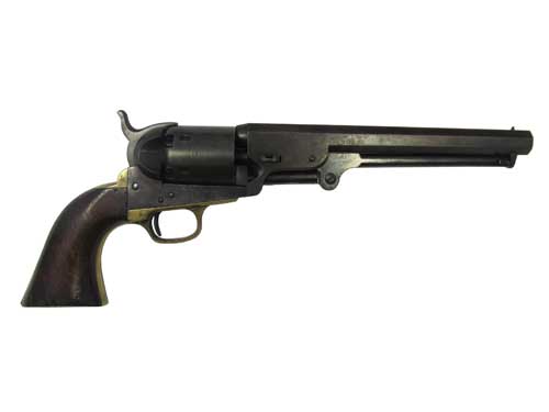Metropolitan Navy Colt Style Revolver .36 7 1/2 inch rifled octagonal barrel.  The top flap marked