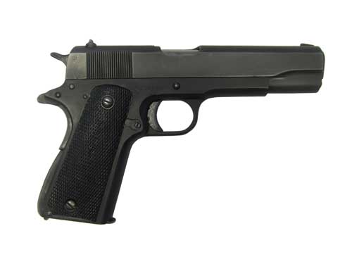 Deactivated American Colt Auto Pistol .45 ACP barrel.  Parkerised top side with rear V sight.  The