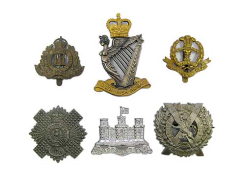 Small Selection of Various Badges including brass Somersetshire HS plate centre ... Bi metal