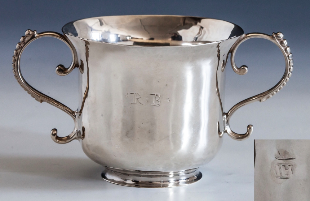 An 18th century silver Guernsey christening cup maker JH (possibly Jean Hardie, Guernsey, c.1727-