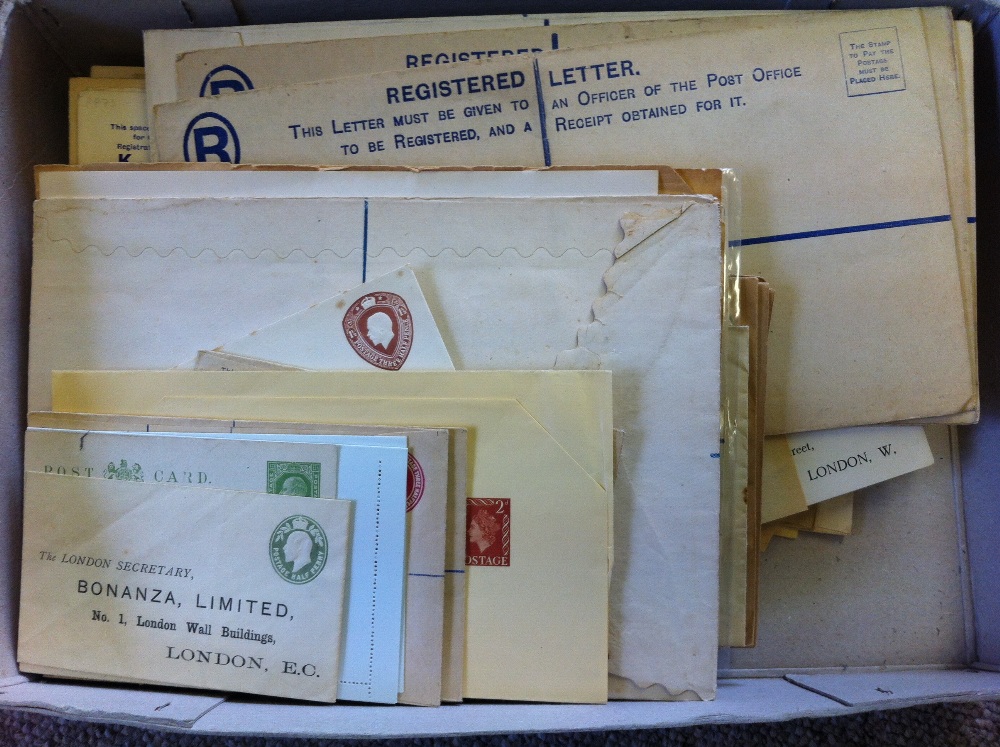 Great Britain : Selection of mint postal stationery covers & cards from QV to QEII incl.