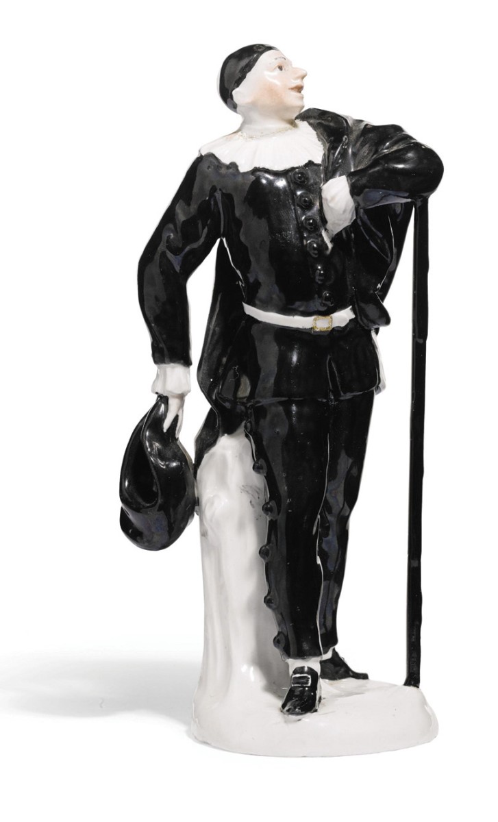 **A KLOSTER-VEILSDORF FIGURE OF CAPITANO SPAVENTO OR RODOMOND, MODELLED BY W. NEU, CIRCA 1765