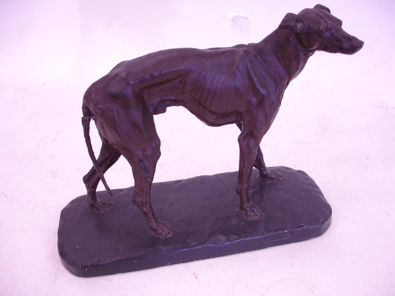 After Mene, a plaster model of a greyhound 9 14" high (tail repaired)