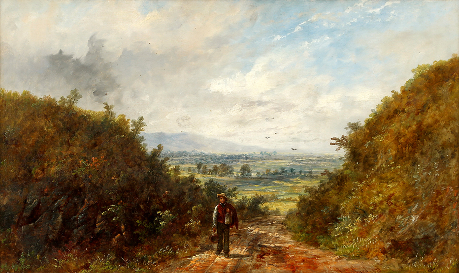 JAMES CHARLES WARD (ACT. 1830 - 1875)
"Returning from the Day's Work," depicting a landscape with