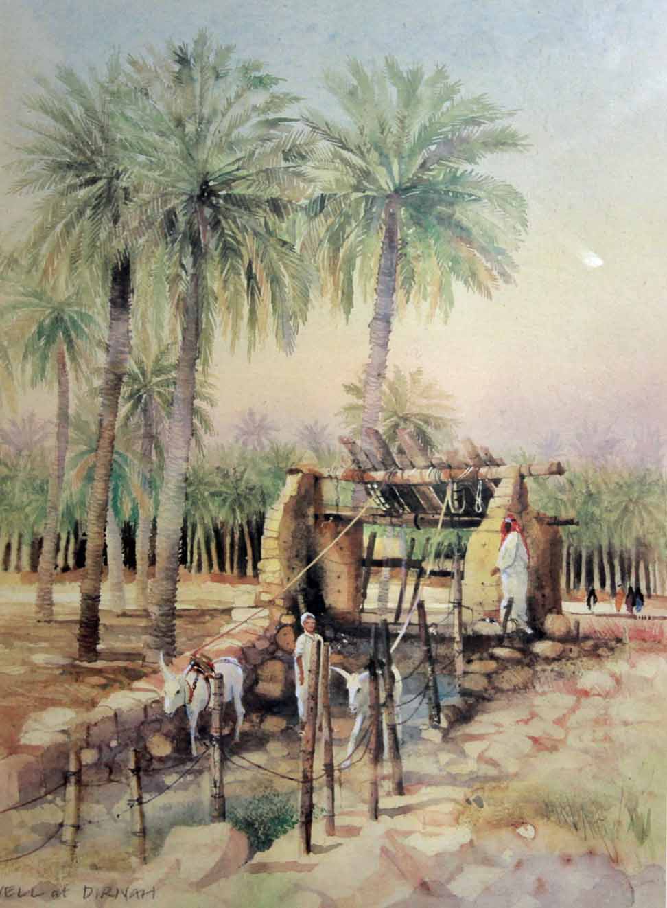 A LIMITED EDITION COLOURED PRINT AFTER SPENCER W. TART, 
"Well at Dirnah," signed in pencil, another