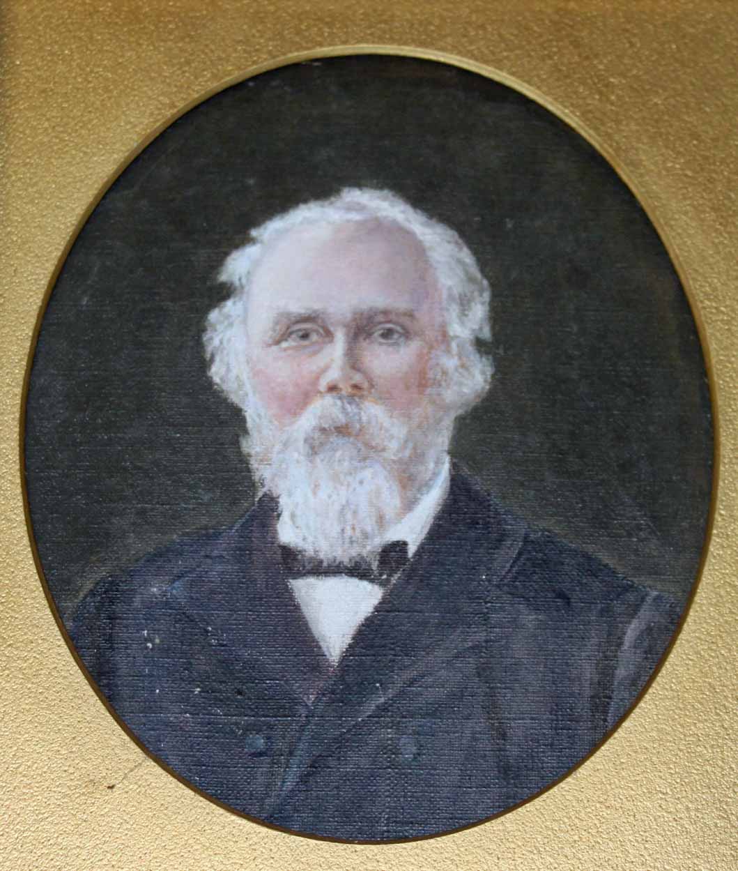 EARLY 20TH CENTURY IRISH SCHOOL
"Portrait of a Gentleman with Grey Beard," oil on canvas, oval,