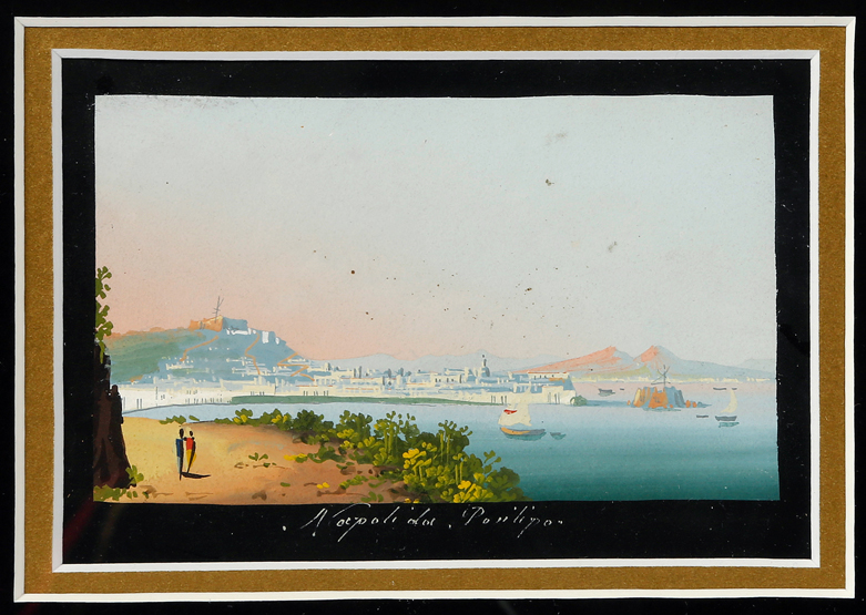 19TH CENTURY ITALIAN SCHOOL, 
a set of six views, mostly of Naples, the bay and surrounding areas,