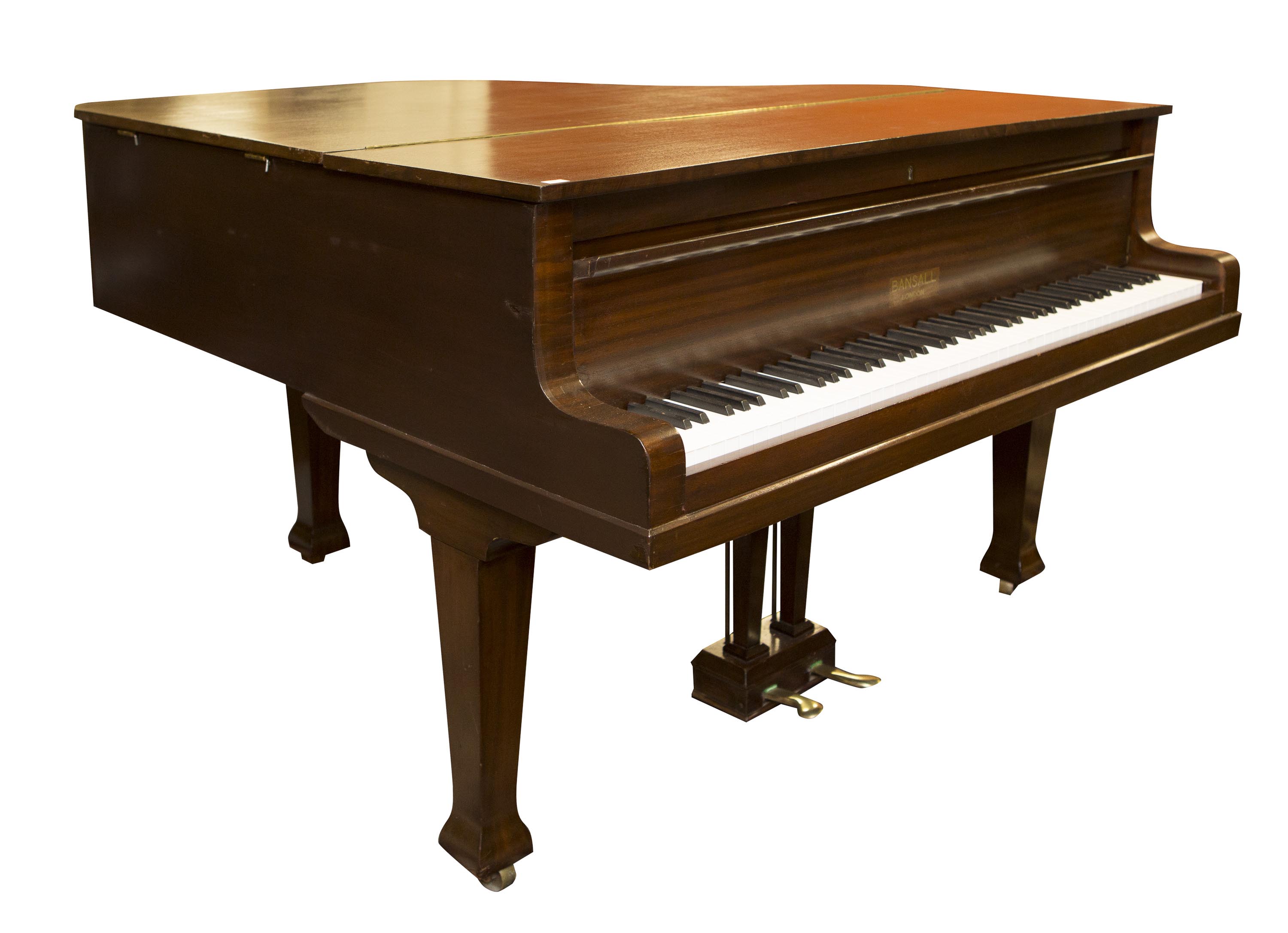 GOOD MAHOGANY CASED BOUDOIR BABY GRAND PIANO, by Bansall, London, with iron frame and 48in (122cm)