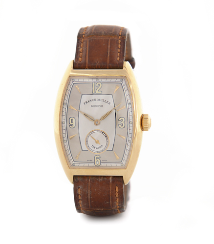 FRANCK MULLER HAVANA REF. 2852 S6 HV H 02 DEL 1998. C. tonneau-shaped, 18K yellow gold, case back