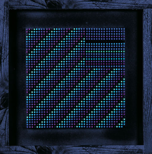 COSTALONGA FRANCO b. 1933 CQDVV gradienti di luminosità (plastiche) su masonite cm. 30x30, firma e
