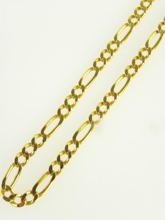 A GOLD NECKLACE MARKED 375, 29.5G