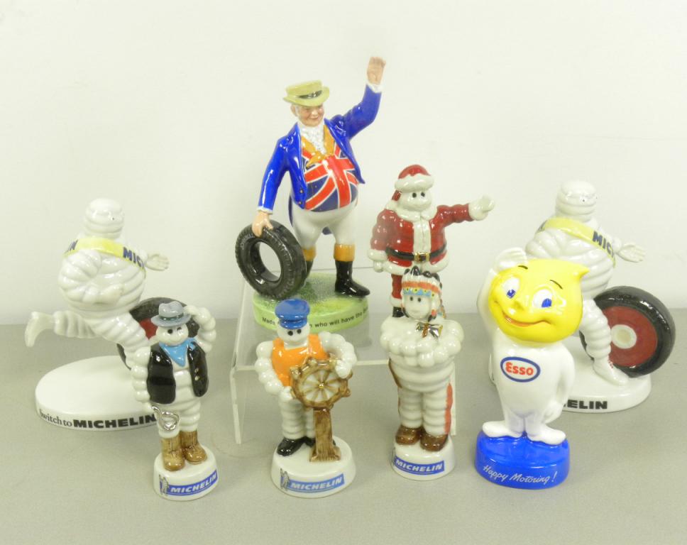 MOTOR ADVERTISING. ROYAL DOULTON BIBENDUM, 162 AND 163 OF 2000, JOHN BULL TYRE MAN 179 OF 750,