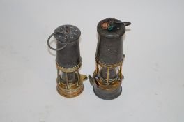 Pair of Oil Lamps with 3 Miners tags.