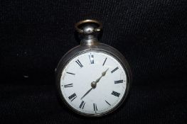 A Victorian silver pair cased pocket watch, the movement signed W Purton, Newcastle No.79