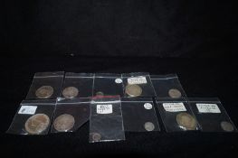 A collection of various Victorian coins to include a double florin, a half crown etc