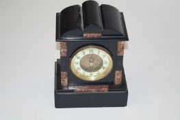 A marble mantle clock