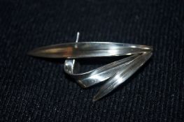 A silver Danish pendant, maker mark AM