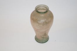 A press moulded Art Deco style glass vase
