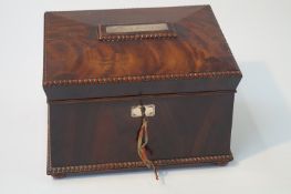 A mahogany stationery box
