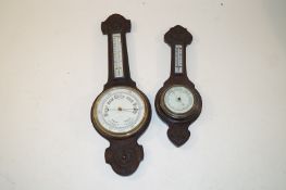 Two  banjo barometers