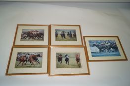 A collection of horse racing prints