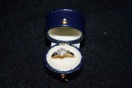 9ct Gold ring with 5 Diamonds