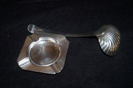 Silver Ashtray and ladle