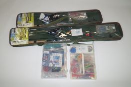 2x B square Fishing Rods and 2 Boxes of Floats and weights